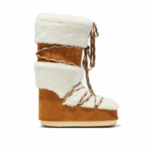 Női magas téli csizma MOON BOOT MB ICON SHEARLING -MA03 WHISKY OFF WHITE kép