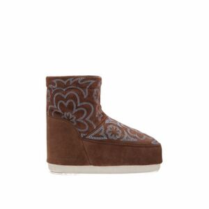 Női alacsony téli csizma MOON BOOT MB ICON LOW NOLACE EMBROIDEREDSUEDE-MF18 BROWN BLUE kép