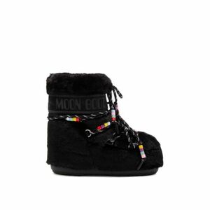 Női alacsony téli csizma MOON BOOT MB ICON LOW FAUX FUR BEADS-N001 BLACK kép