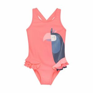 Lányok fürdőruha COLOR KIDS Swimsuit W. Application, neon coral kép