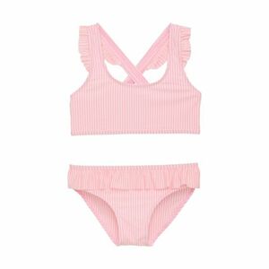 Lányok fürdőruha COLOR KIDS Bikini W. Skirt, Seersucker, salmon rose kép