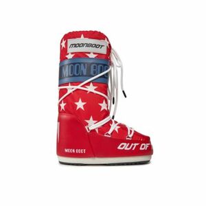 Magas téli csizma MOON BOOT ICON RETROBIKER, 003 white stars kép