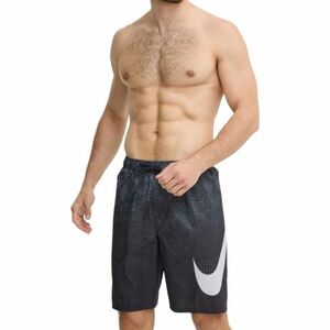 Férfi fürdőruha NIKE SWIM Grid Swoosh Breaker 9 inch-001-Black kép