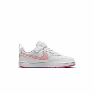 Lányok szabadidős cipők NIKE Court Borough Low Recraft white arctic orange pink kép