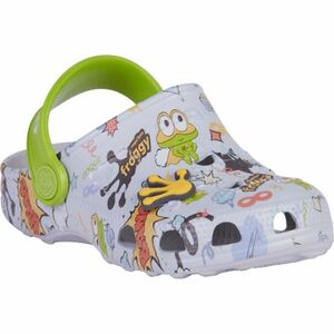 Fiú crocs (rekreációs lábbeli) COQUI Little Frog + Amulet khaki grey party green kép