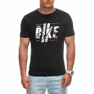 Férfi póló rövid ujjal, V-kivágással OMBRE T-shirt S1953 black kép