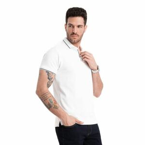 Férfi póló rövid ujjal, V-kivágással OMBRE T-shirt OM-POSS-0110 V-1 white kép