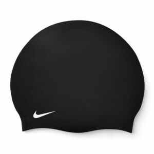 Úszósapka NIKE SWIM SOLID SILICONE CAP BLACK WHITE kép