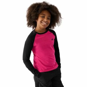 Hosszú ujjú lány póló 4F JUNIOR LONGSLEEVE-JWAW24TLONF291-55S-HOT PINK kép