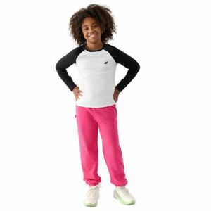 Lányok melegítőnadrágja 4F JUNIOR TROUSERS-JWAW24TTROF754-55S-HOT PINK kép