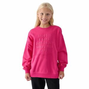 Lány pulóver 4F JUNIOR SWEATSHIRT-JWAW24TSWSF1214-55S-HOT PINK kép