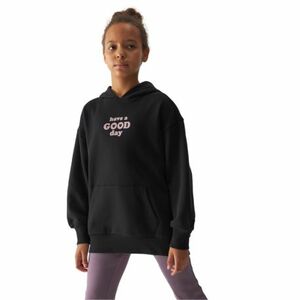 Lány kapucnis pulóver 4F JUNIOR SWEATSHIRT-JWAW24TSWSF1218-20S-DEEP BLACK kép