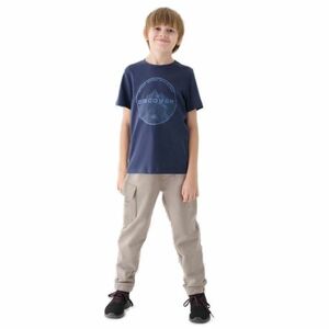 Fiú hőszigetelt melegítőnadrág 4F JUNIOR TROUSERS-JWAW24TTROM760-26S-WARM LIGHT GREY kép