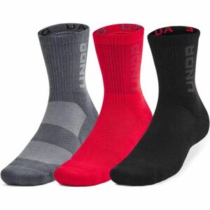 Zokni UNDER ARMOUR 3 PACK-UA 3-Maker Mid-Crew-RED kép