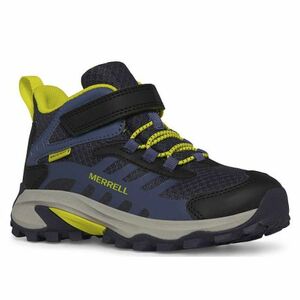 Fiú boka túrabakancs MERRELL Moab Speed 2 Mid A C WTRPF navy hiviz kép