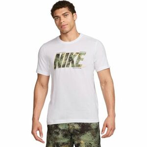 Rövid ujjú férfi póló NIKE M NK DF TEE CAMO-100 WHITE kép