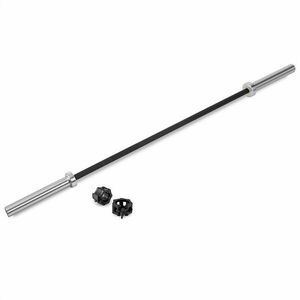 KLARFIT Klarbar, olimpiai rúd, 220 cm, 20 kg, fekete/ezüst kép