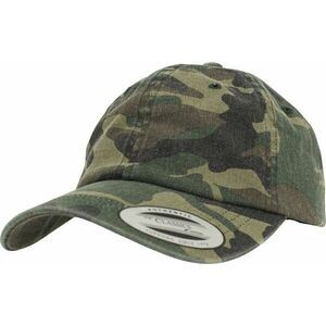 Brandit Low Profile Camo sapka mosott hatással, woodland kép