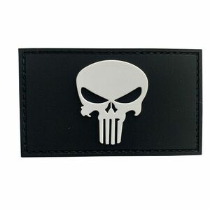 WARAGOD FELVARRÓ Punisher PVC Patch Black and White kép