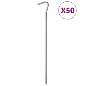 vidaXL 50 db horganyzott acél sátorcövek 23 cm Ø5 mm kép