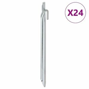 vidaXL 24 db V-alakú horganyzott acél sátorszeg 25 cm Ø20 mm kép