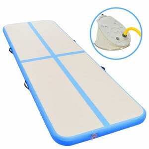 vidaXL kék PVC felfújható tornaszőnyeg pumpával 700 x 100 x 10 cm kép