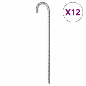 vidaXL 12 db horganyzott acél sátorszeg 41, 5 cm Ø12 mm kép