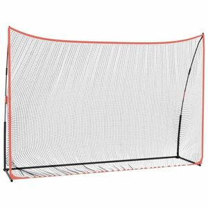 vidaXL fekete és piros poliészter golf gyakorlóháló 305 x 91 x 213 cm kép