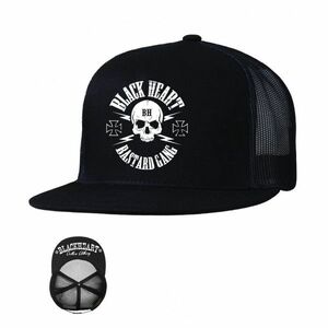 Snapback sapka BLACK HEART Bastard Skull Trucker kép