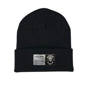 Beanie sapka BLACK HEART Logo Skull kép