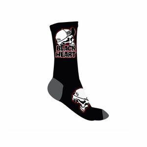 Zokni BLACK HEART Cap Skull Socks kép