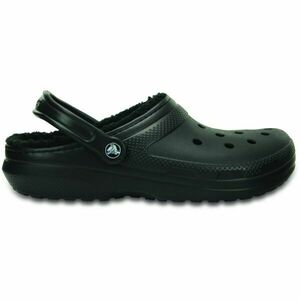 Crocs CLASSIC FUZZ LINED CLOG Női belebújós cipő, fekete, méret 36/37 kép