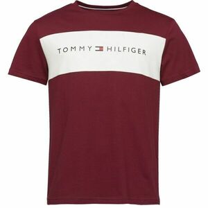 Tommy Hilfiger BLOCK LOGO SS Férfi póló, bordó, méret kép