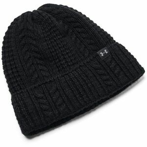 Under Armour HALFTIME CABLE KNIT BEANIE Női téli sapka, fekete, méret kép