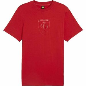 Puma FERRARI RACE TONAL BIG SHIELD TEE Férfi póló, piros, méret kép