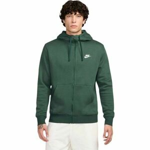 Nike NSW CLUB HOODIE FZ BB M Férfi pulóver, sötétzöld, méret kép