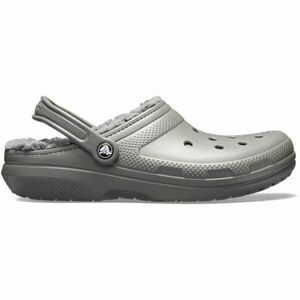 Crocs CLASSIC FUZZ LINED CLOG Női belebújós cipő, szürke, méret 36/37 kép