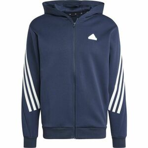 adidas FUTURE ICONS 3-STRIPES FULL ZIP HOODIE Férfi pulóver, sötétkék, méret kép