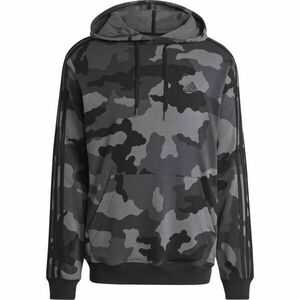 adidas CAMO HOODIE Férfi pulóver, sötétszürke, méret kép