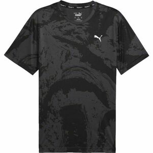 Puma TRAIN ALL DAY AOP TEE Férfi póló sportoláshoz, fekete, méret kép