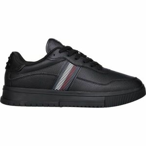 Tommy Hilfiger SUPERCUP STRIPES TUMBLED LEATHER Férfi teniszcipő, fekete, méret kép