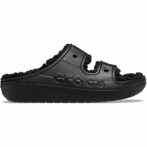 Crocs BAYA COZZZY SANDAL Női bélelt papucs, fekete, méret 41/42 kép