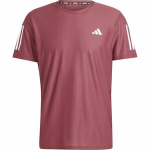 adidas OWN THE RUN TEE Férfi futópóló, bordó, méret kép