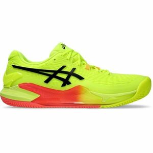 ASICS GEL-RESOLUTION 9 CLAY PARIS Férfi teniszcipő, fényvisszaverő neon, méret 46 kép