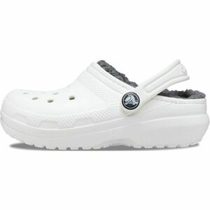 Crocs CLASSIC LINED CLOG K Uniszex gyerek belebújós cipő, fehér, méret 33/34 kép