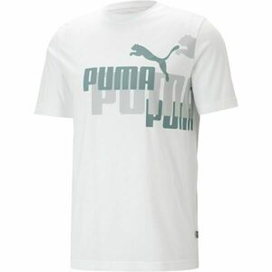 Puma ESS+LOGO POWER TEE Férfi póló, fehér, méret kép