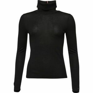 Tommy Hilfiger MERINO ROLL-NK SWEATER Női garbó, fekete, méret kép