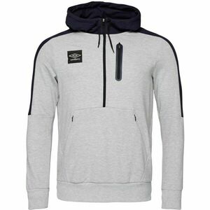 Umbro TERRACE HALF ZIP HOODIE Férfi pulóver, szürke, méret kép