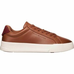 Tommy Hilfiger LEATHER CONTRAST HEEL COURT TRAINERS Férfi teniszcipő, barna, méret kép