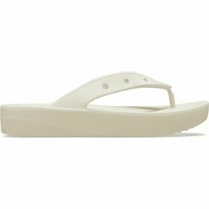 Crocs CLASSIC PLATFORM FLIP W Női flip-flop papucs, bézs, méret 36/37 kép